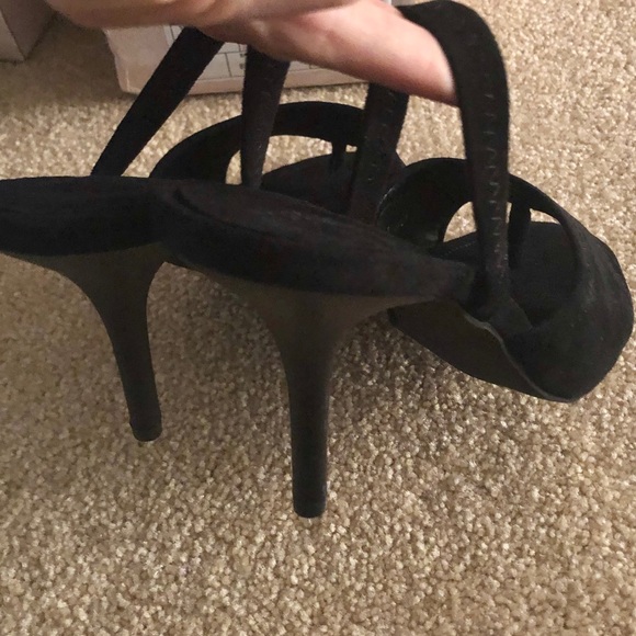 NWT baby blue suede genuine leather slingback kitty heels toe thong 3 1/4” heels - Picture 7 of 9